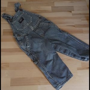 🌻12M OshKosh B'Gosh striped overalls